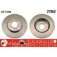 TRW | Bremsscheibe | DF1598