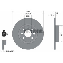 Textar | Bremsscheibe | 92050600