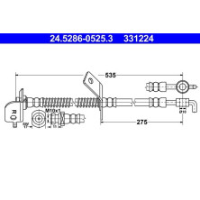 ATE | Bremsschlauch | 24.5286-0525.3