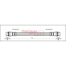 Metzger | Bremsschlauch | 4118573