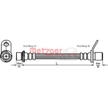 Metzger | Bremsschlauch | 4110012