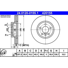 ATE | Bremsscheibe | 24.0120-0155.1