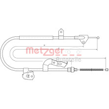 Metzger | Seilzug, Feststellbremse | 10.4510