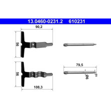 ATE | Zubehörsatz, Scheibenbremsbelag | 13.0460-0231.2