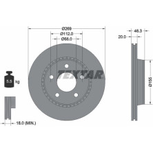 Textar | Bremsscheibe | 92037100