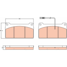 TRW | Bremsbelagsatz, Scheibenbremse | GDB5074