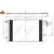 NRF | Kondensator, Klimaanlage | 350064