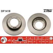 TRW | Bremsscheibe | DF1418