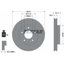 Textar | Bremsscheibe | 92270803