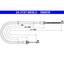 ATE | Seilzug, Feststellbremse | 24.3727-0830.2