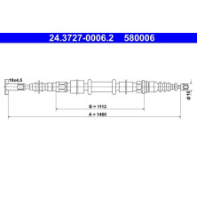 ATE | Seilzug, Feststellbremse | 24.3727-0006.2