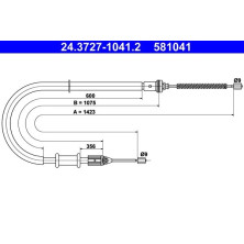 ATE | Seilzug, Feststellbremse | 24.3727-1041.2