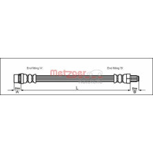 Metzger | Bremsschlauch | 4114633