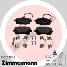 Zimmermann | Bremsbelagsatz, Scheibenbremse | 25328.195.2