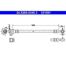 ATE | Bremsschlauch | 24.5265-0345.3