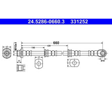 ATE | Bremsschlauch | 24.5286-0660.3