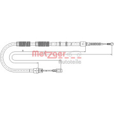 Metzger | Seilzug, Feststellbremse | 10.7535