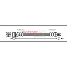 Metzger | Bremsschlauch | 4110043