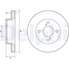 Delphi | Bremsscheibe | BG4810C