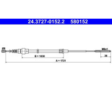 ATE | Seilzug, Feststellbremse | 24.3727-0152.2