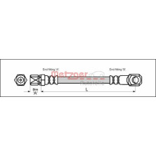 Metzger | Bremsschlauch | 4118144