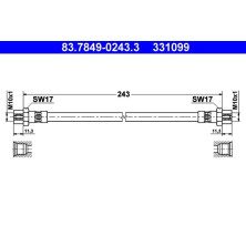 ATE | Bremsschlauch | 83.7849-0243.3