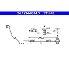 ATE | Bremsschlauch | 24.1294-0014.3