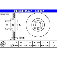 ATE | Bremsscheibe | 24.0320-0142.1