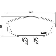 Brembo | Bremsbelagsatz, Scheibenbremse | P 28 049