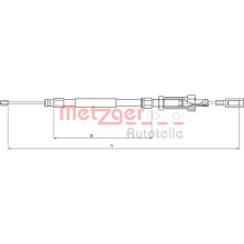 Metzger | Seilzug, Feststellbremse | 10.4726