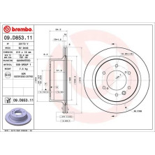 Brembo | Bremsscheibe | 09.D853.11