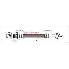 Metzger | Bremsschlauch | 4112832