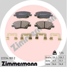 Zimmermann | Bremsbelagsatz, Scheibenbremse | 22334.180.2