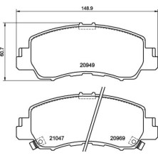 Brembo | Bremsbelagsatz, Scheibenbremse | P 54 061