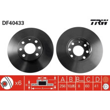 TRW | Bremsscheibe | DF4043