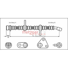 Metzger | Bremsschlauch | 4113501