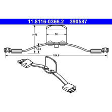 ATE | Feder, Bremssattel | 11.8116-0366.2