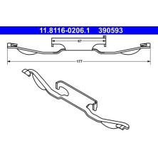 ATE | Feder, Bremssattel | 11.8116-0206.1