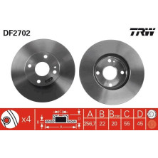 TRW | Bremsscheibe | DF2702