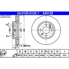 ATE | Bremsscheibe | 24.0125-0125.1