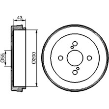 BOSCH | Bremstrommel | 0 986 477 138