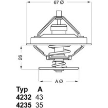 Wahler | Thermostat, Kühlmittel | 4235.80D