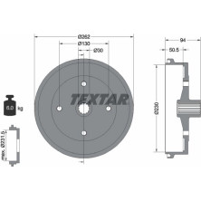 Textar | Bremstrommel | 94004700