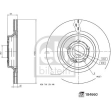 febi bilstein | Bremsscheibe | 184660