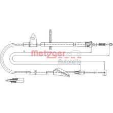 Metzger | Seilzug, Feststellbremse | 11.5743