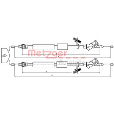 Metzger | Seilzug, Feststellbremse | 10.5371