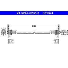 ATE | Bremsschlauch | 24.5247-0235.3