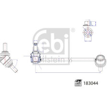 febi bilstein | Stange/Strebe, Stabilisator | 183044