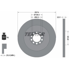 Textar | Bremsscheibe | 93015500