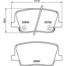 Brembo | Bremsbelagsatz, Scheibenbremse | P 77 003